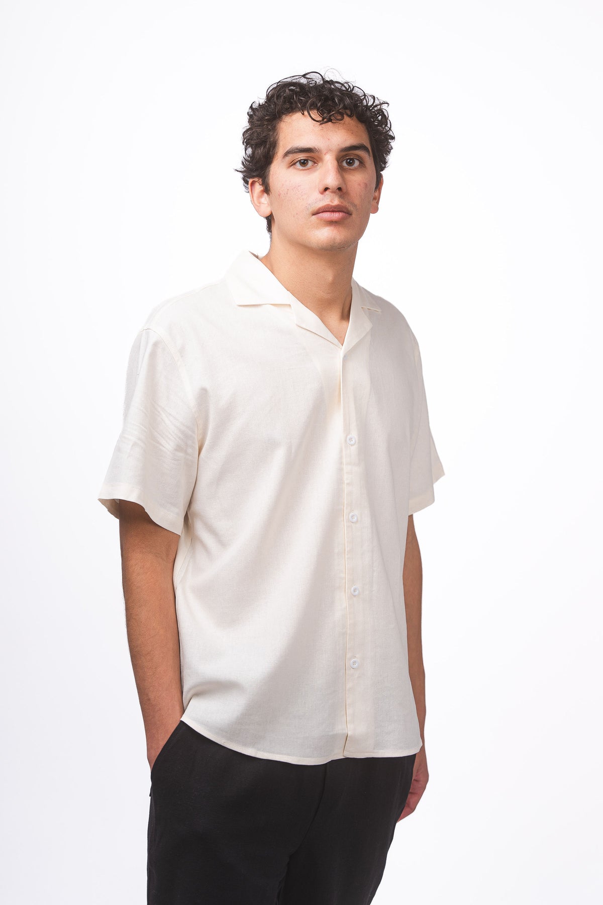 Vincenzo Short Sleeve Linen Shirt