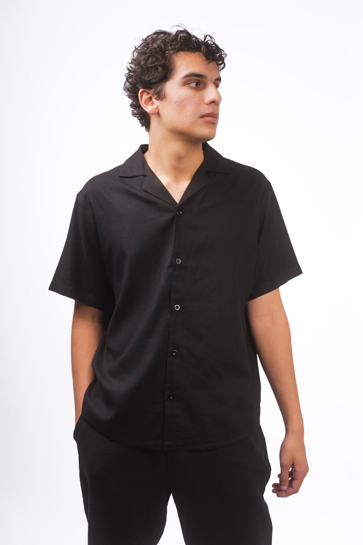 Vincenzo Short Sleeve Linen Shirt